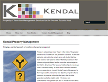 Tablet Screenshot of kendalmanagement.com